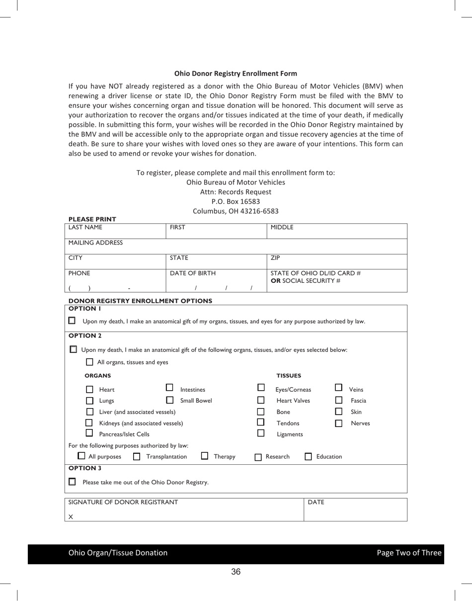 State of Ohio Living Will Packet - Ohio, Page 39