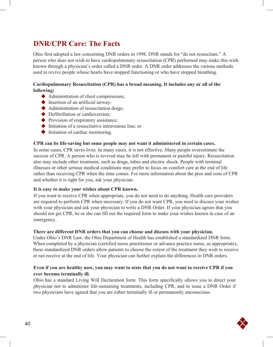 State of Ohio Living Will Packet - Ohio, Page 43
