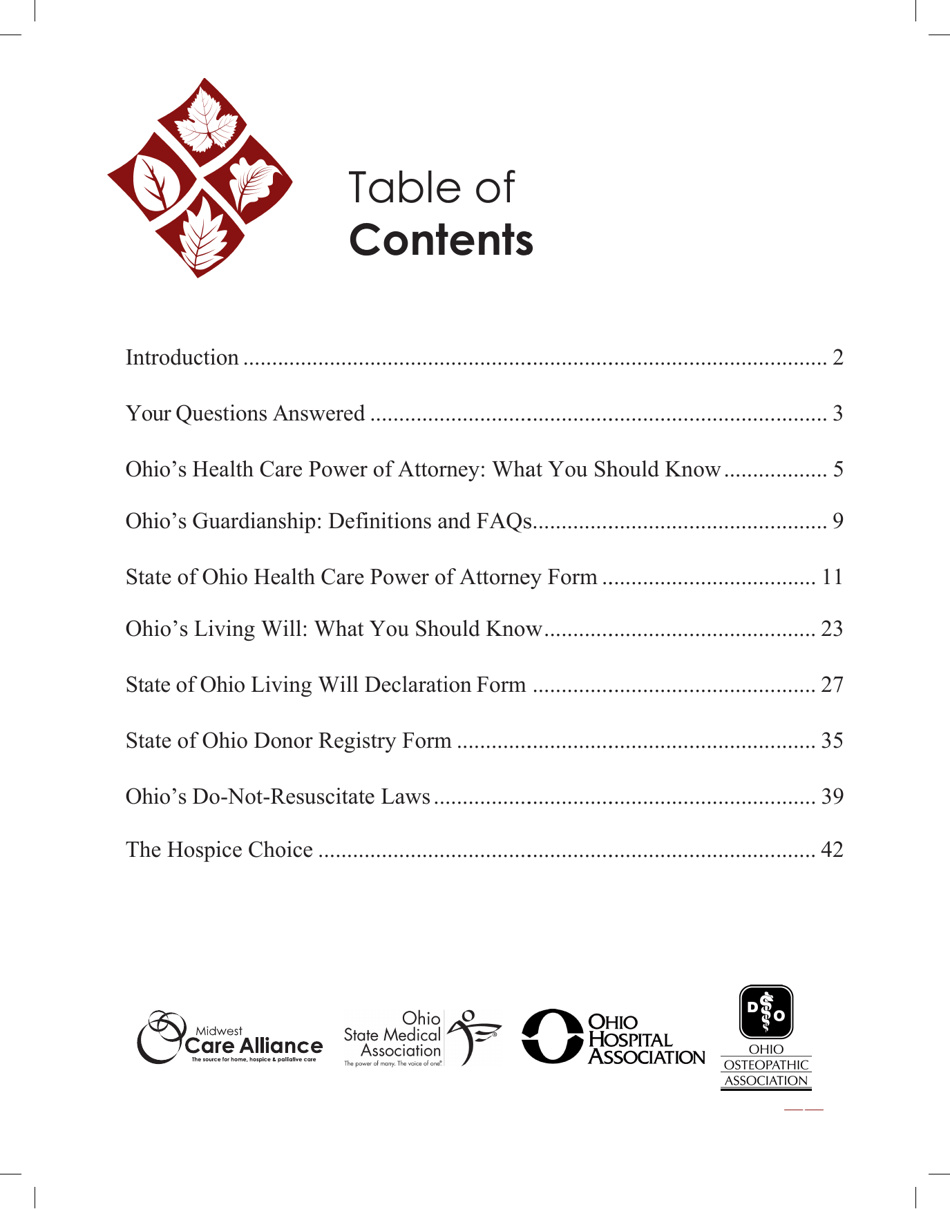 State of Ohio Living Will Packet - Ohio, Page 4