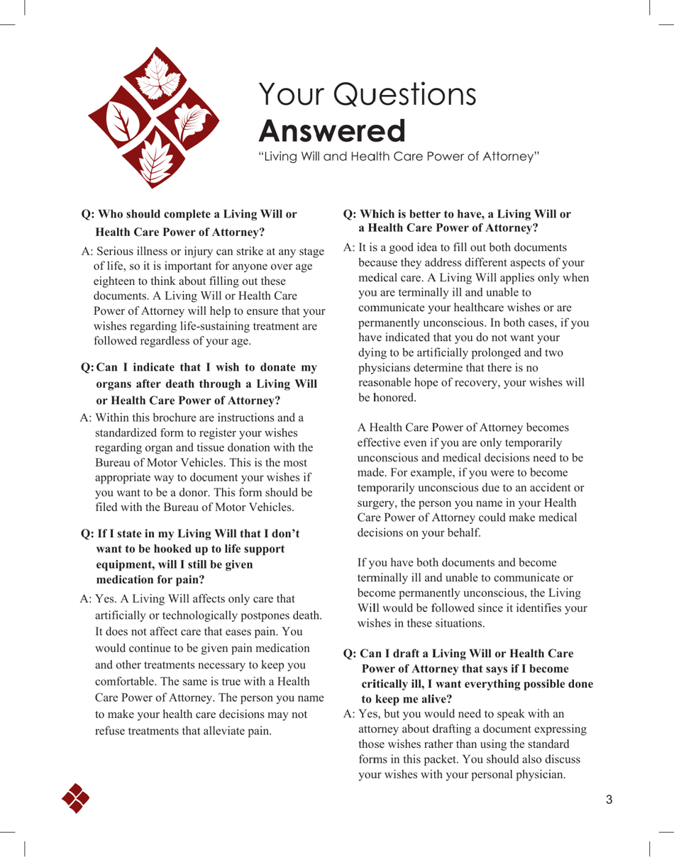 State of Ohio Living Will Packet - Ohio, Page 6