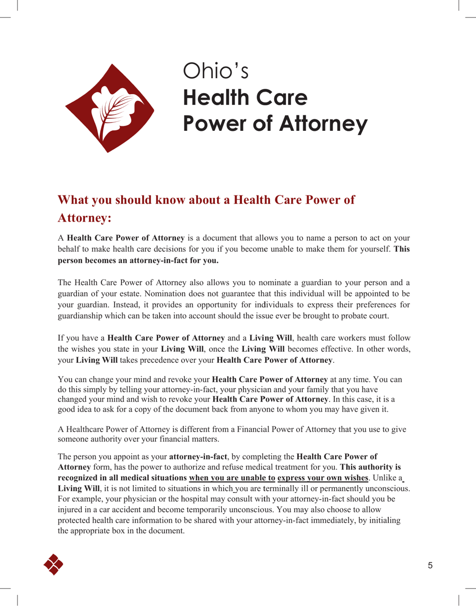 State of Ohio Living Will Packet - Ohio, Page 8