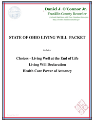 Document preview: State of Ohio Living Will Packet - Ohio