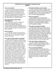 DD Form 2837 Continued Health Care Benefit Program (Chcbp) Application, Page 2