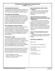 DD Form 2837 Continued Health Care Benefit Program (Chcbp) Application, Page 3