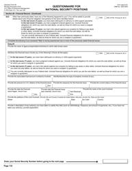 OPM Form SF-86 Questionnaire for National Security Positions, Page 121