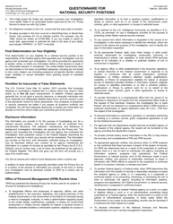 OPM Form SF-86 Questionnaire for National Security Positions, Page 2