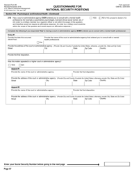 OPM Form SF-86 Questionnaire for National Security Positions, Page 90