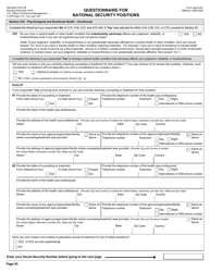 OPM Form SF-86 Questionnaire for National Security Positions, Page 96