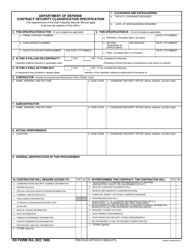 DD Form 254 Contract Security Classification Specification