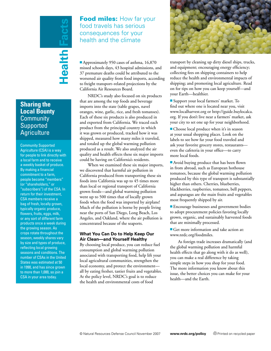 Food Miles: How Far Your Food Travels Has Serious Consequences for Your Health and the Climate - Natural Resources Defense Council, Page 4