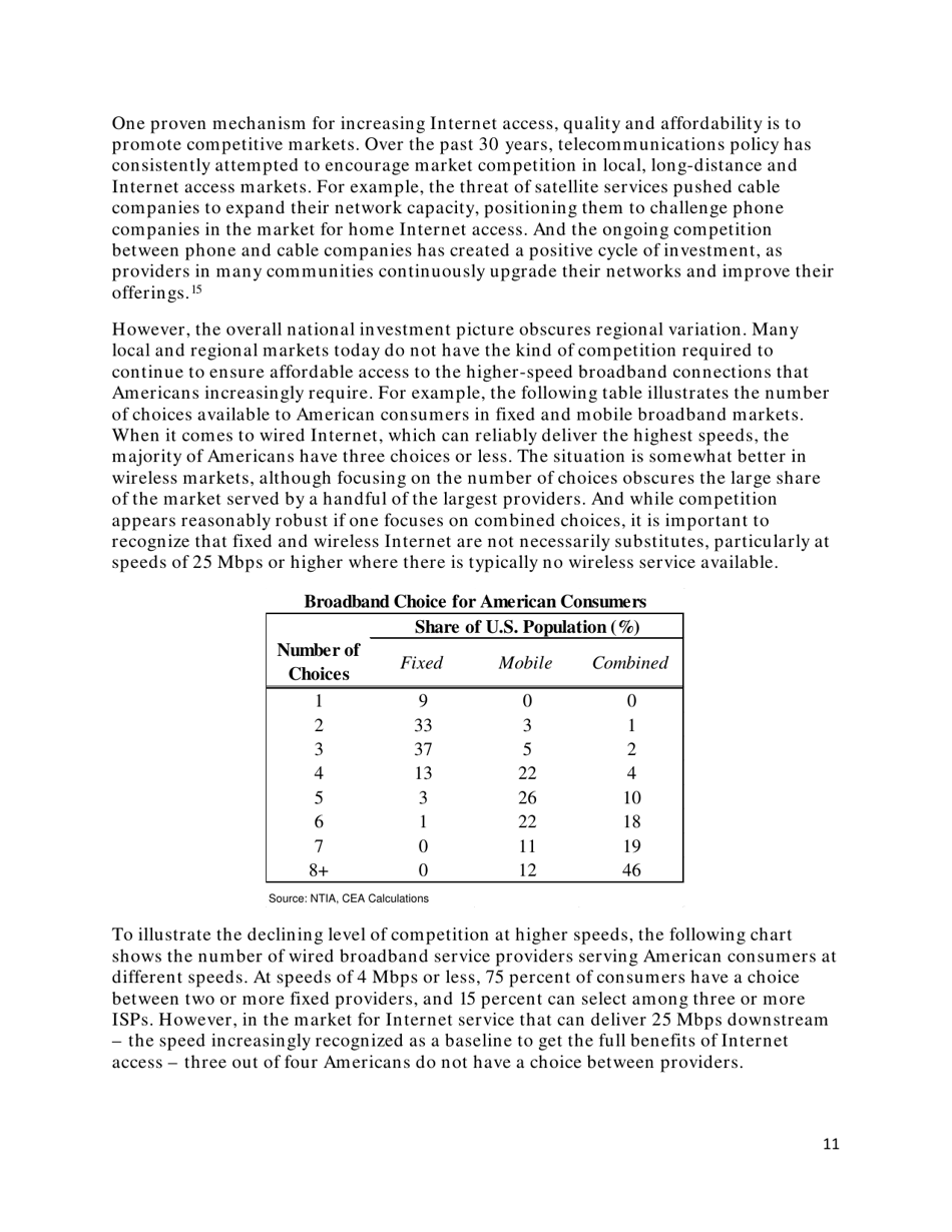 Community-Based Broadband Solutions: the Benefits of Competition and Choice for Community Development and Highspeed Internet Access, Page 11