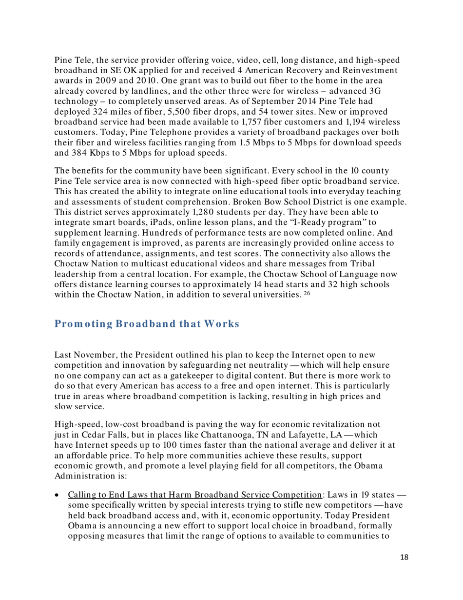 Community-Based Broadband Solutions: the Benefits of Competition and Choice for Community Development and Highspeed Internet Access, Page 18