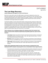 Document preview: The Low-Wage Recovery - National Employment Law Project