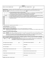 NAVMED Form 1300/1 Medical, Dental and Educational Suitability Screening for Service and Family Members, Page 3