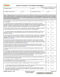 NAVPERS Form 1300/16 &quot;Report of Suitability for Overseas Assignments&quot;