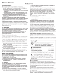 Form ST-121.4 Textbook Exemption Certificate - New York, Page 2