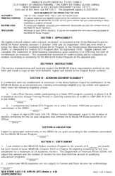NGB Form 5435-1-R (DD Form 4) Annex K (SUPPLEMENTAL) Statement of Understanding - the Army National Guard (Arng)