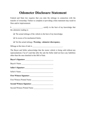 Motor Vehicle Bill of Sale Form - Oklahoma, Page 3