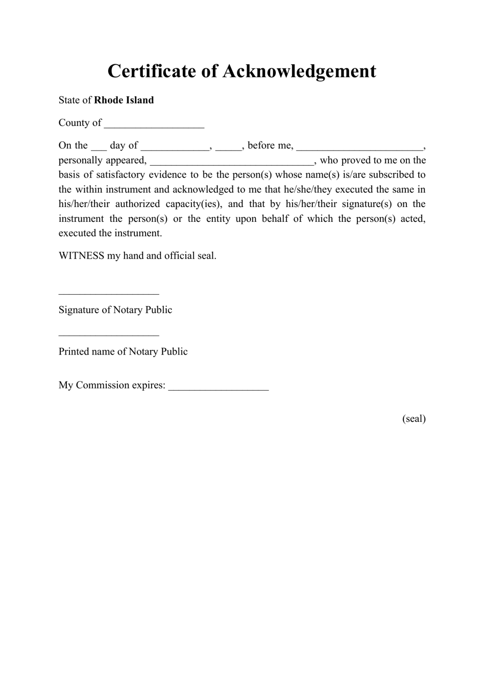 Boat Bill of Sale Form - Rhode Island, Page 3
