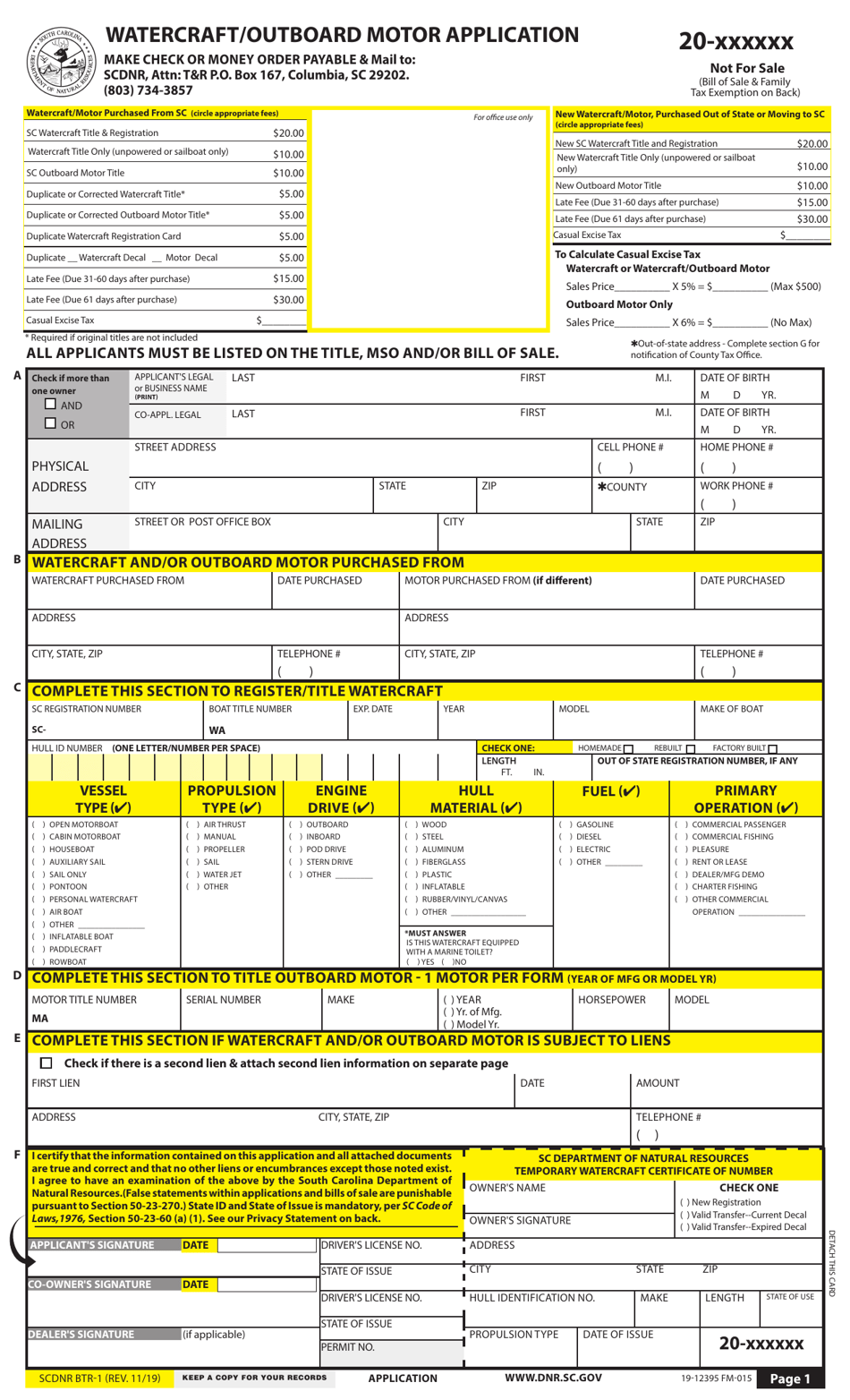 Form Scdnr Btr 1 Fill Out Sign Online And Download Printable Pdf South Carolina Templateroller 4115