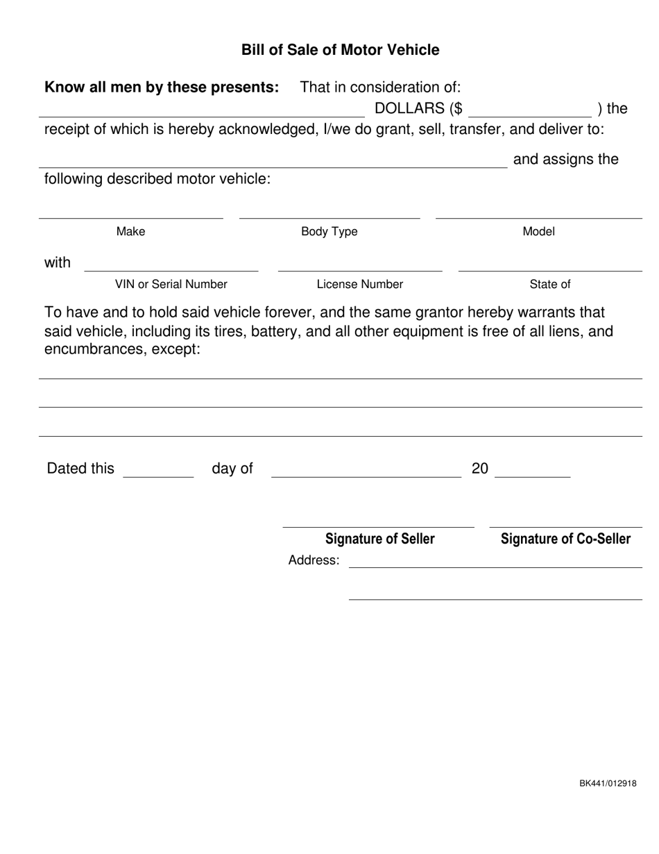 Free Fillable Tennessee Vehicle Bill Of Sale Form Pdf Templates Images