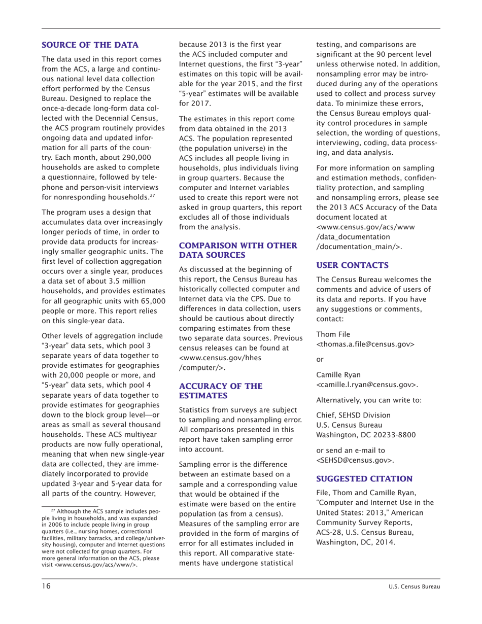 Computer and Internet Use in the United States: 2013 (American Community Survey Reports), Page 16