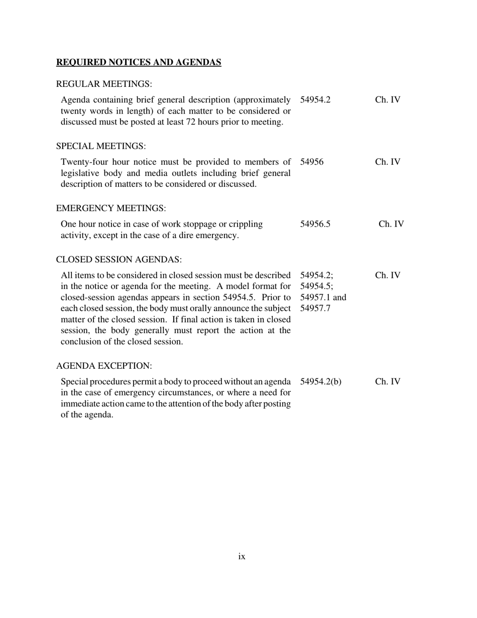 The Brown Act: Open Meetings for Legislative Bodies - California, Page 12