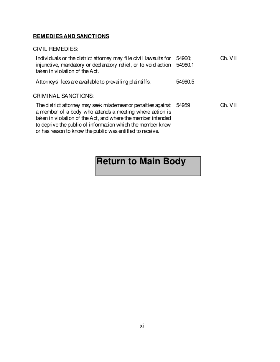 The Brown Act: Open Meetings for Legislative Bodies - California, Page 14