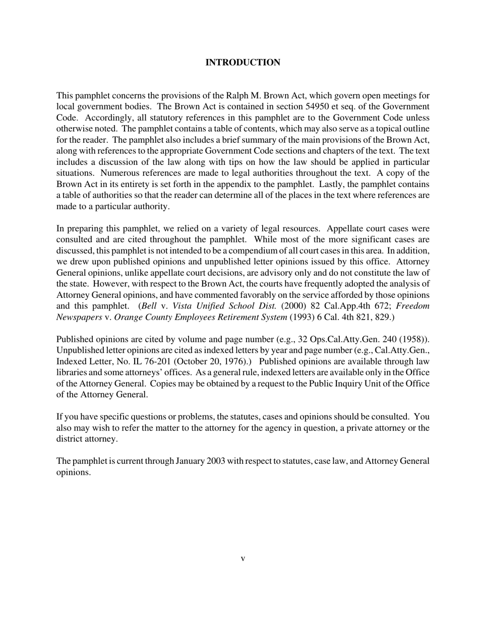 The Brown Act: Open Meetings for Legislative Bodies - California, Page 8