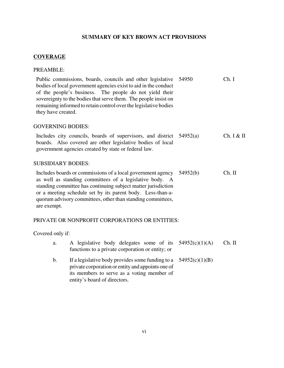 The Brown Act: Open Meetings for Legislative Bodies - California, Page 9