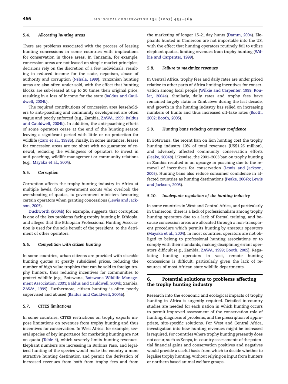 Economic and Conservation Significance of the Trophy Hunting Industry in Sub-saharan Africa, Page 12