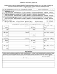 SBA 7(A) Loan Submission Checklist (For All Regular 7(A) and Caplines), Page 3