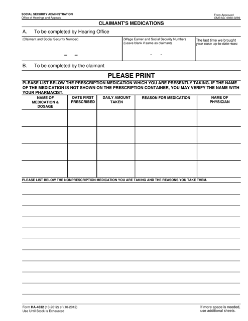 Form HA-4632  Printable Pdf