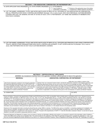 CBP Form 3124 Application for Customs Broker License, Page 2