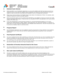 Instructions for Claim for a Progress or Final Payment - Canada, Page 2
