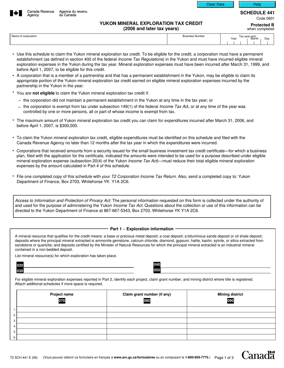 form-t2-schedule-441-download-fillable-pdf-or-fill-online-yukon-mineral