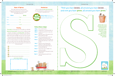 Document preview: Spring Acrostic Poem Template - Pre-k-2-nd Grades