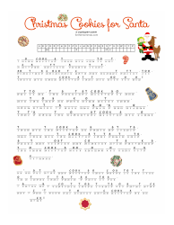 Document preview: Christmas Cookies for Santa Kids' Activity Sheets