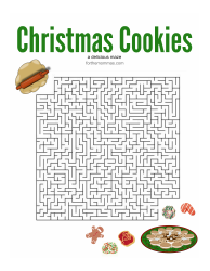 Christmas Cookies for Santa Kids&#039; Activity Sheets, Page 2