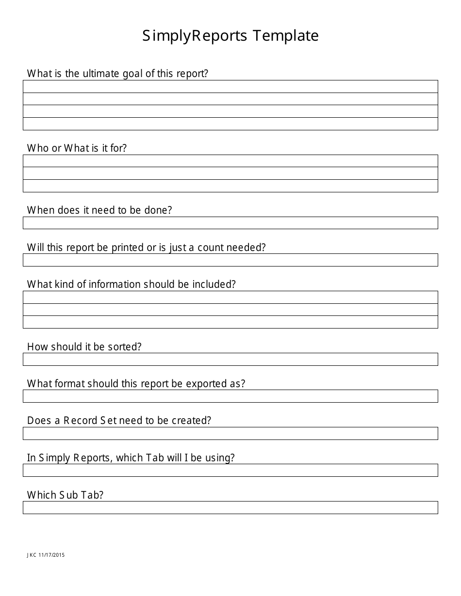 Simplyreports Template - Fill Out, Sign Online and Download PDF ...