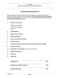 Appendix A Information Breach Reporting Form - Nova Scotia, Canada, Page 7