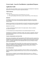 Application for a Lease of Crown Land for Agriculture (Other Than Blueberry) - New Brunswick, Canada, Page 2