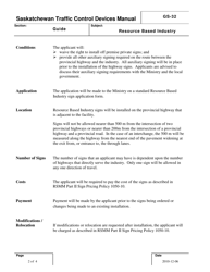Form GS-32 Resource Based Industry Signing Application Form - Saskatchewan, Canada, Page 2