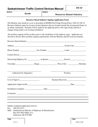 Form GS-32 Resource Based Industry Signing Application Form - Saskatchewan, Canada, Page 4