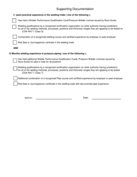 Form NS-03 Application for and Report on Welder Performance Qualification - Nova Scotia, Canada, Page 2