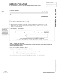 SCR Form 5 (SCL005) Application for Default Order - British Columbia, Canada, Page 6