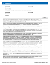 Formulaire De Demande D&#039;agrement - Librairie - Quebec, Canada (French), Page 20