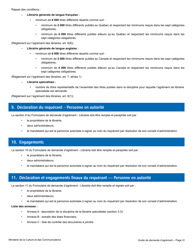 Formulaire De Demande D&#039;agrement - Librairie - Quebec, Canada (French), Page 6