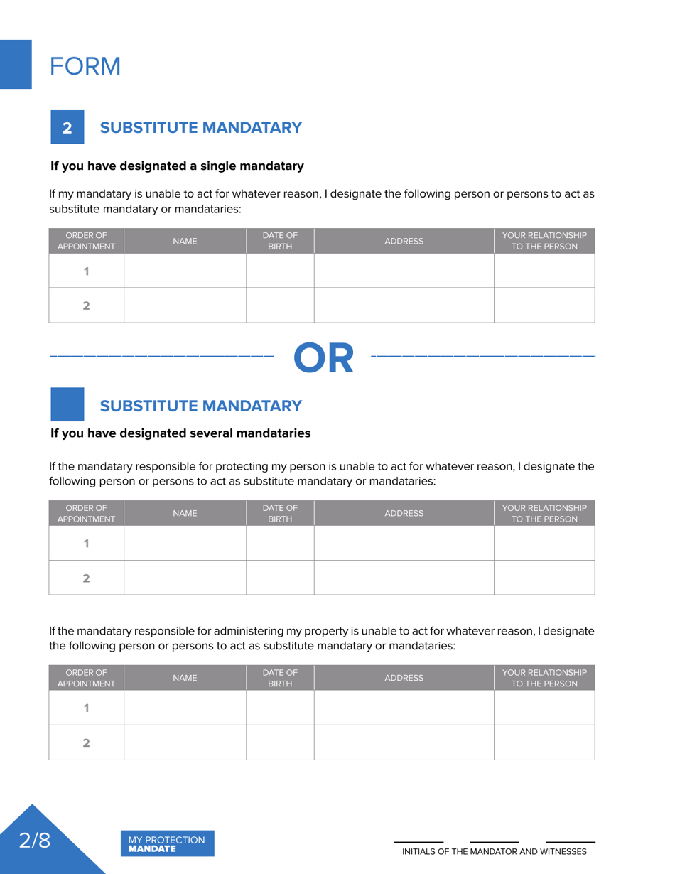 Protection Mandate - Quebec, Canada, Page 16