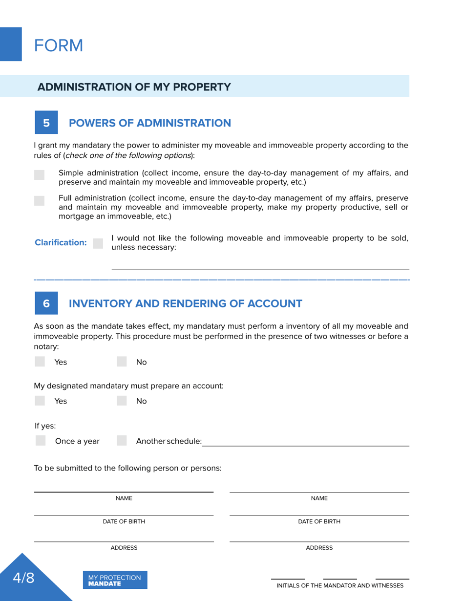 Protection Mandate - Quebec, Canada, Page 18